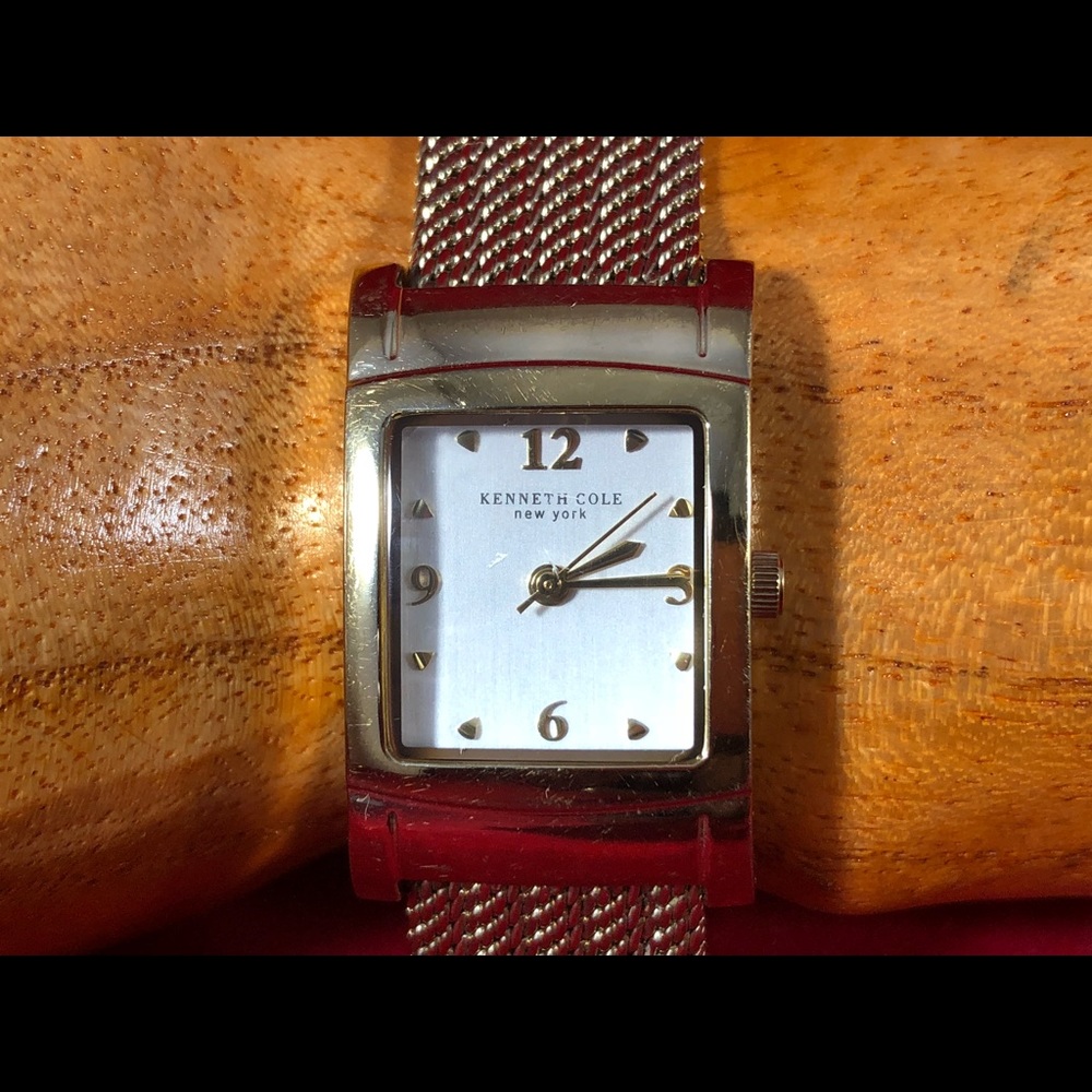 Kenneth Cole Gold Tone Mess Strap Watch
